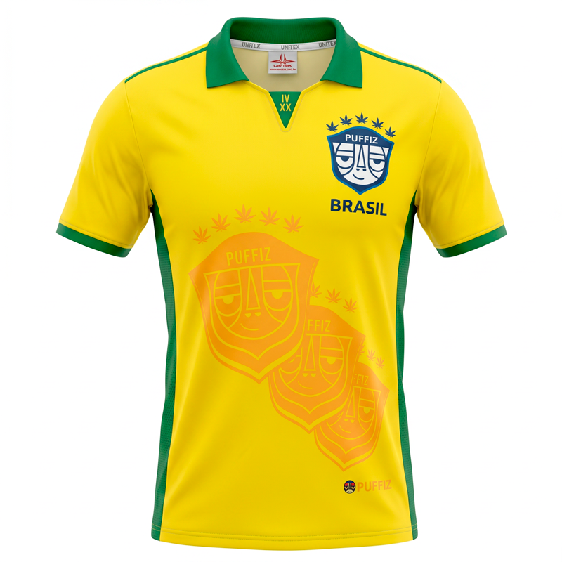 Camiseta Amarela Copa do Mundo Puffiz