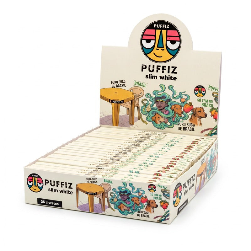 Seda Puffiz Slim White Copa do Mundo - Display