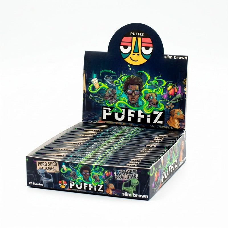 Seda Puffiz Slim Brown Copa do Mundo - Display